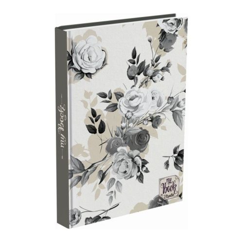 T-Creativ Napló A/5 My Book Pontozott Floral Black&White
