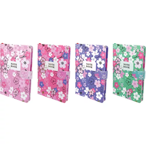 T-Creativ Napló A/5 128 Lapos Vonalas Chamois Belívvel Mágneszáras Élfestett Vegyes Színekben