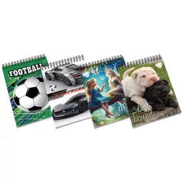   T-Creativ Notesz Spirálos A/7 40 Lapos Vonalas Vegyes Mintákban