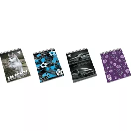   T-Creativ Notesz Spirálos A/6 40 Lapos Négyzetrácsos Vegyes Mintákban