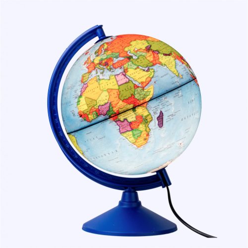 SchoolArt Műanyagtalpas Világító Földgömb Politikai 26 cm Átmérővel