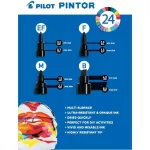 Pilot Pintor Csináld Magad 4 Darab M-es Marker (Neonpiros, Neon Sárga, Neon Barack, Neon Zöld) + 6 Darab Parafa Alátét