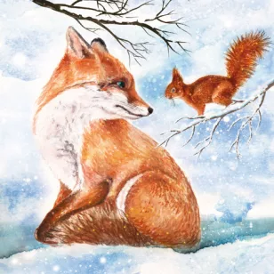   Ti-Flair Szalvéta 33x33 cm 3 Rétegű 20 Lap/Csomag Amicizia Invernale Tél