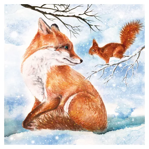 Ti-Flair Szalvéta 33x33 cm 3 Rétegű 20 Lap/Csomag Amicizia Invernale Tél