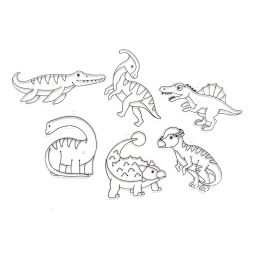 Dinoszauruszok Minta 6 Darab/Csomag