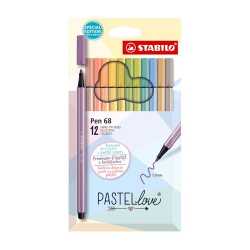 Stabilo Filctoll Pen 68 Pasztell Love 12 Darab/Szett