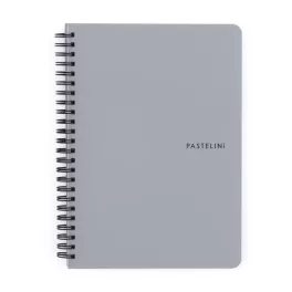 Pastelini Spirál Füzet A/5 Vonalas 60 Lap Szürke 8-805