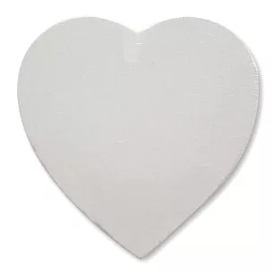 Mona Lisa Fakeretes Festővászon Szív Alakú 15 cm Fehér