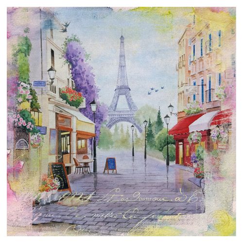 Ti-Flair Szalvéta 33 x 33 cm 3 Rétegű 20 lap/Csomag  Quartier Marais en Paris