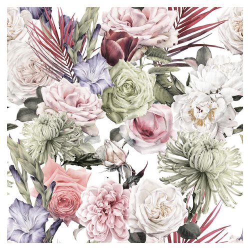 Ti-Flair Szalvéta 33 x 33 cm 3 Rétegű 20 lap/Csomag  Smukke Blomster