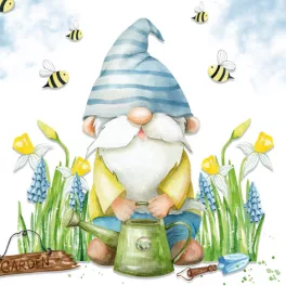   Ti-Flair Szalvéta 33x33 cm 3 Rétegű 20 Lap/Csomag Garden Gnome