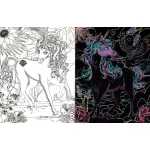 Rejtőzködő unikornisok 3. Kifestőfüzet kaparós és színezős oldalakkal