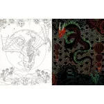 Rejtőzködő sárkányok Kifestőfüzet kaparós és színezős oldalakkal