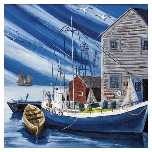 Ti-Flair Szalvéta 33 x 33 cm 3 Rétegű 20 Lap/Csomag Fishing Harbor