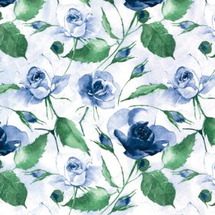   Ti-Flair Szalvéta 33x33 cm 3 Rétegű 20 Lap/Csomag Powdery Roses Blue