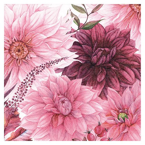 Ti-Flair Szalvéta 33x33 cm 3 Rétegű 20 Lap/Csomag Claudette Fuchsia