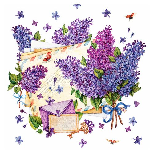 Ti-Flair Szalvéta 33 x 33 cm 3 Rétegű 20 Lap/Csomag Lettre De Printemps