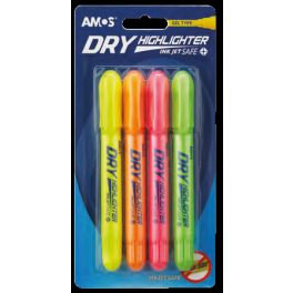 Amos Száraz Szövegkiemelő Készlet 4 Darab/Bliszter