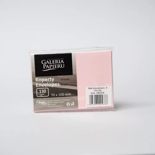 Szilikonos Boríték 70x100 mm Smooth Pink 130 gramm 10 Darab/Csomag