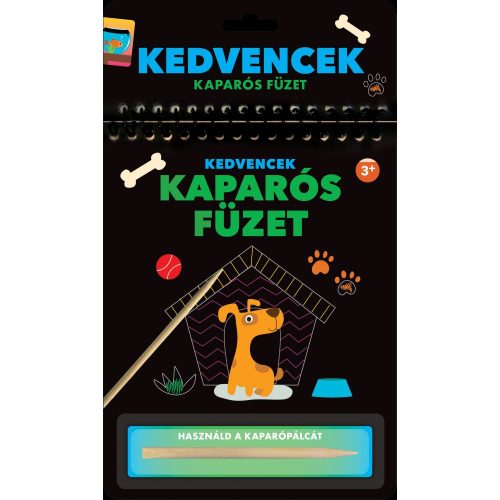 Kaparós Füzet Kedvencek Interaktív Gyerekkönyv Kreatív Kaparás Állatos Téma Finommotorika Fejlesztő Szórakoztató Foglalkoztató Kutya Macska Papagáj Képek