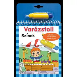   Varázstoll - Színek Vízzel Festhető Kifestő Könyv Gyerekeknek Zöldségek Természet Szivárványok És Tündérek Témáival Kreatív Tanuláshoz És Játékhoz