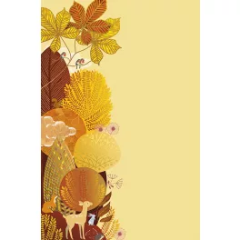 Editor Képeslap 11,5x17,4 cm A Vos Plumes Őszi Erdő