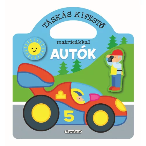 Táskás Kifestő Matricákkal Autók Matricás Foglalkoztató Füzet Gyerekeknek Kreativitást És Kézügyességet Fejlesztő