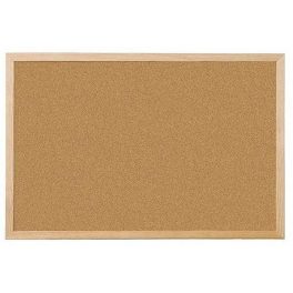   OfficeArt Parafatábla 60x90 Cm Natúr Kezeletlen Fenyőfa Kerettel Préselt Parafából Tartós Rugalmas Felület Formaldehid-Mentes