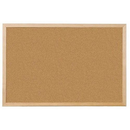 OfficeArt Parafatábla 60x90 Cm Natúr Kezeletlen Fenyőfa Kerettel Préselt Parafából Tartós Rugalmas Felület Formaldehid-Mentes