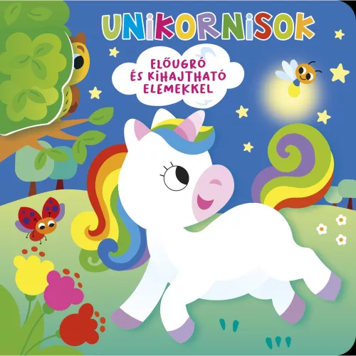 Ki Bújt El Unikornisok Színes Lapozós Interaktív Gyerekkönyv Finommotorikát Fejlesztő Böngészős Kicsiknek