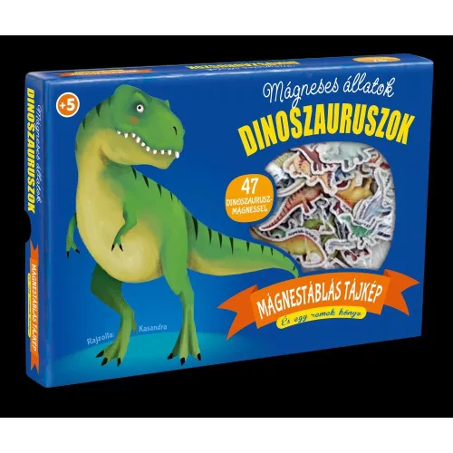 Mágneses Állatok Dinoszauruszok Interaktív Készlet 47 Db Mágneses Dinófigura És 16 Oldalas Füzet Oktató Jellegű Térképpel Gyerekeknek