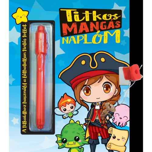 Titkos Mangás Naplóm Napló UV Lámpás 3 Db AG3/LR41 Gombelemmel Működő Tollal Játékos Feladatokkal Személyre Szabható Manga És Anime Rajongóknak Kreatív Ötletekhez És Mindennapi Jegyzeteléshez