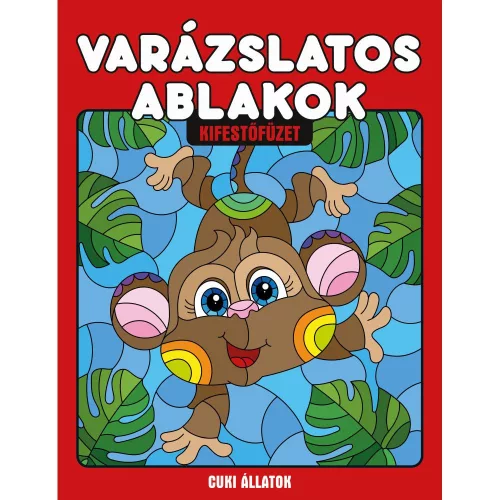 Varázslatos Ablakok Cuki Állatok Kifestőfüzet Pauszpapír Oldalakkal, Ablakra Kiragasztható Ólomüveg Hatású, Tűfilchez És Színes Ceruzához, Kreatív Gyerekeknek