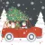 Ti-Flair Szalvéta 33x33 cm 3 Rétegű 20 Lap/Csomag Red Christmas Car Tél