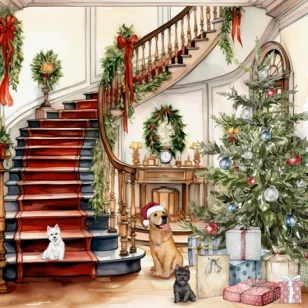   Ti-Flair Szalvéta 33x33 cm 3 Rétegű 20 Lap/Csomag Maison De Noel Tél