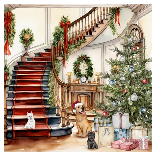 Ti-Flair Szalvéta 33x33 cm 3 Rétegű 20 Lap/Csomag Maison De Noel Tél