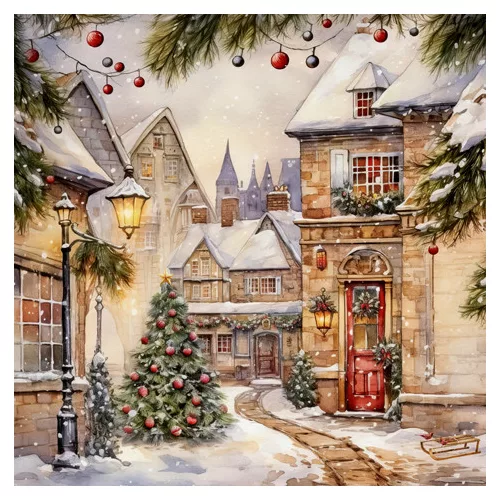 Ti-Flair Szalvéta 33x33 cm 3 Rétegű 20 Lap/Csomag Villaggio Natale