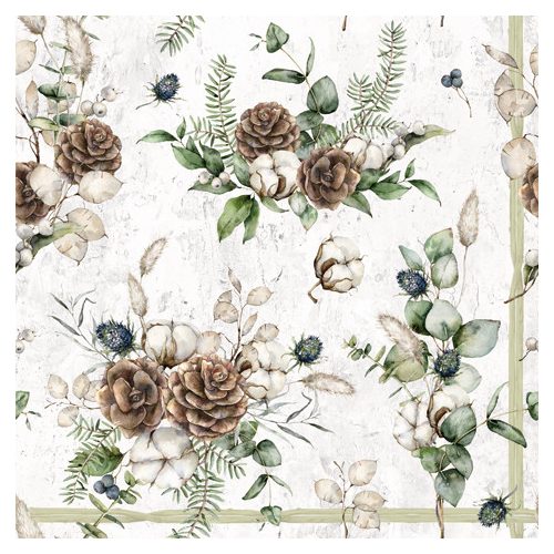 Ti-Flair Szalvéta 33x33 cm 3 Rétegű 20 Lap/Csomag Rustic Nature Tél