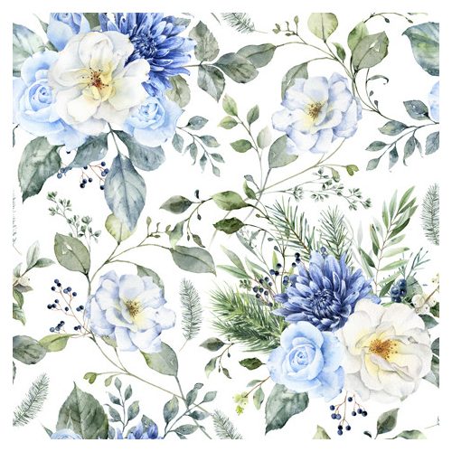 Ti-Flair Szalvéta 33x33 cm 3 Rétegű 20 Lap/Csomag Winter Florals Tél
