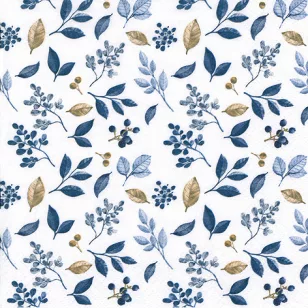   Ti-Flair Szalvéta 33x33 cm 3 Rétegű 20 Lap/Csomag Frosty Leaves Blue