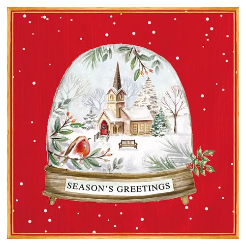 Ti-Flair Szalvéta 33x33 cm 3 Rétegű 20 Lap/Csomag Seasons Greetings In A Snow Globe Tél