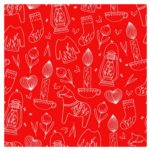 Ti-Flair Szalvéta 33x33 cm 3 Rétegű 20 Lap/Csomag Rolige Vinterikoner Red Tél
