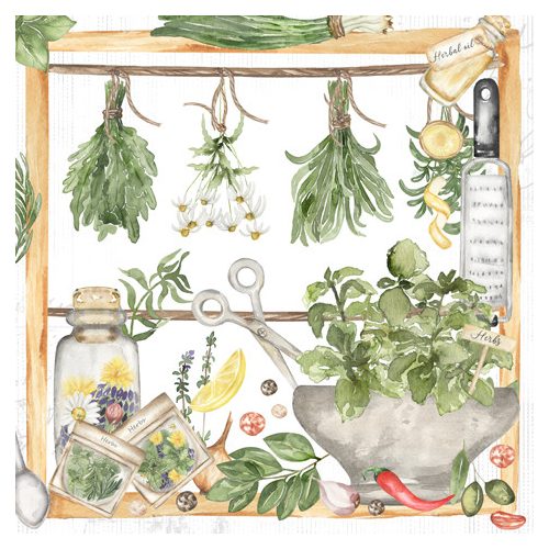 Ti-Flair Szalvéta 33x33 cm 3 Rétegű 20 Lap/Csomag Herbs & Spices Ősz