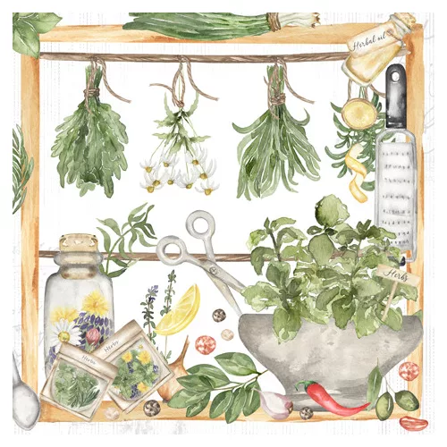 Ti-Flair Szalvéta 33x33 cm 3 Rétegű 20 Lap/Csomag Herbs & Spices Ősz