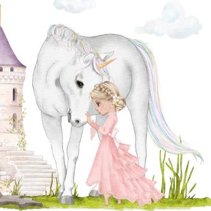   Ti-Flair Szalvéta 33x33 cm 3 Rétegű 20 Lap/Csomag Unicorn & Princess