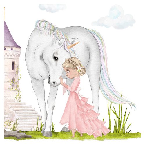 Ti-Flair Szalvéta 33x33 cm 3 Rétegű 20 Lap/Csomag Unicorn & Princess
