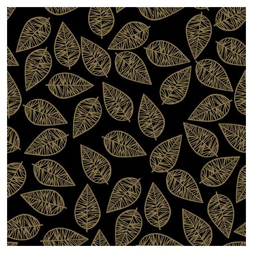 Ti-Flair Szalvéta 33x33 cm 3 Rétegű 20 Lap/Csomag Feuilles Festives White Gold/Black