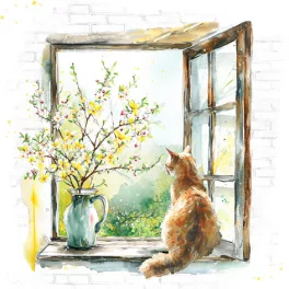   Ti-Flair Szalvéta 33x33 cm 3 Rétegű 20 Lap/Csomag Aspettando La Primavera Tavasz