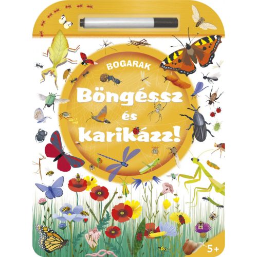 Böngéssz És Karikázz! - Bogarak Fejlesztő Foglalkoztató Könyv Letörölhető Felülettel Gyerekeknek Rovarok Kereséséhez Újrakezdhető Feladatokkal
