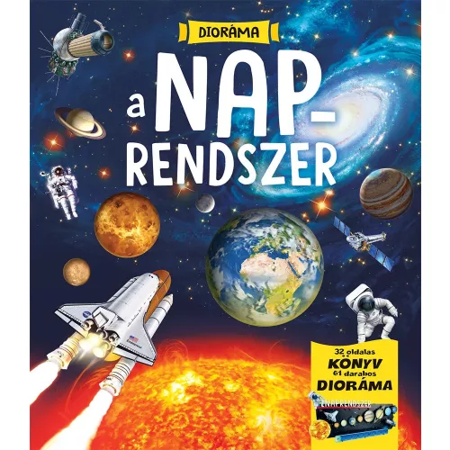 Dioráma A Naprendszer Interaktív Könyv Előre Kivágott Elemekkel 3D-S Térbeli Modell Ragasztás És Olló Nélkül Összeállítható Szemléletes Ismeretterjesztő Gyerekeknek